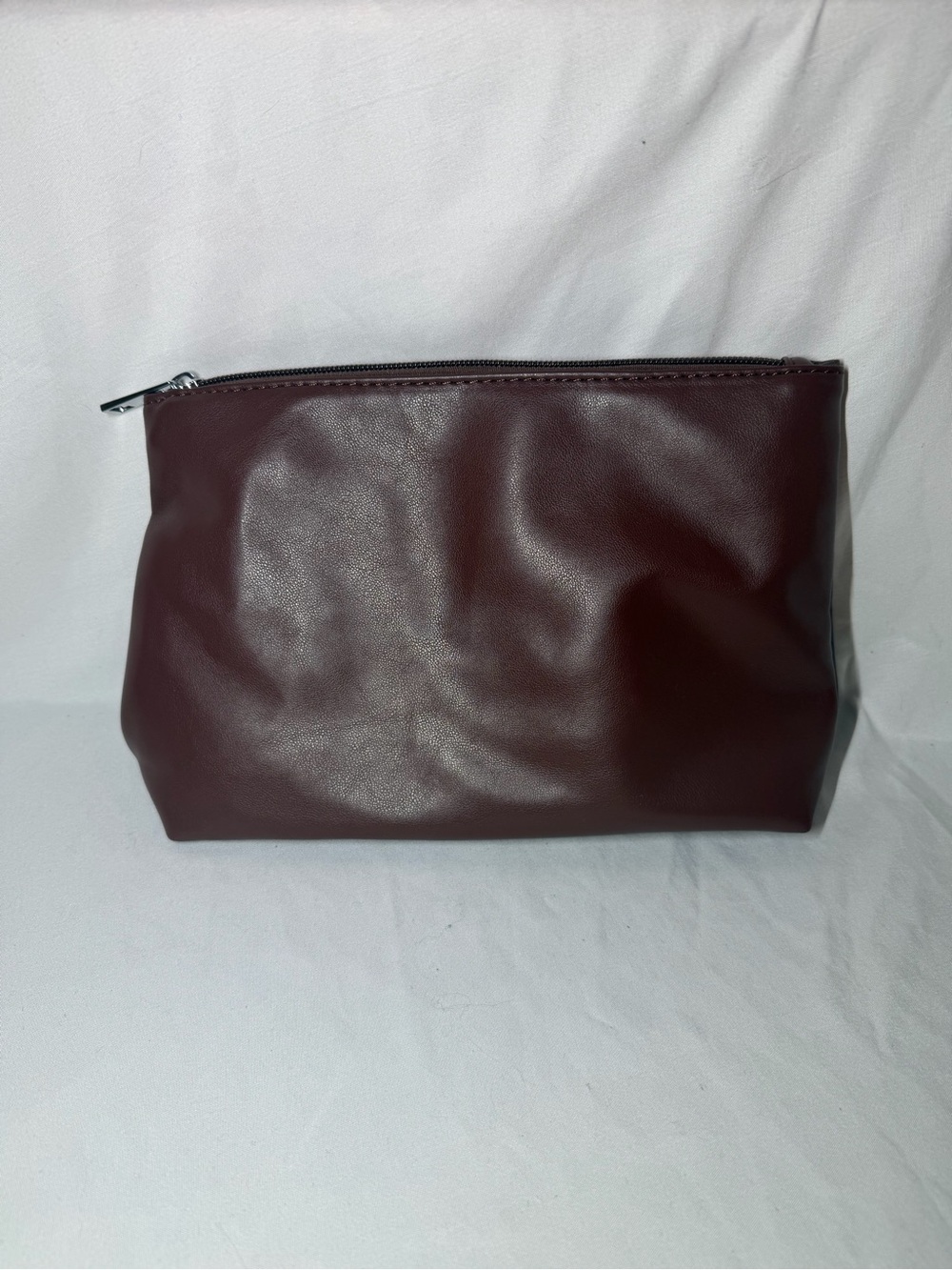 Mens Zip Pouch - Brown Leather Toiletry Bag